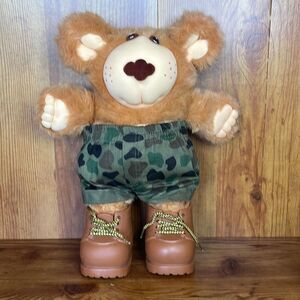 Vintage‎ Xavier Robert’s Furskins Plush Bear with Camo Shorts and Boots